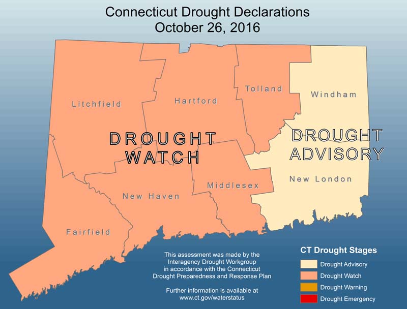 Connecticut Drought Watch Map