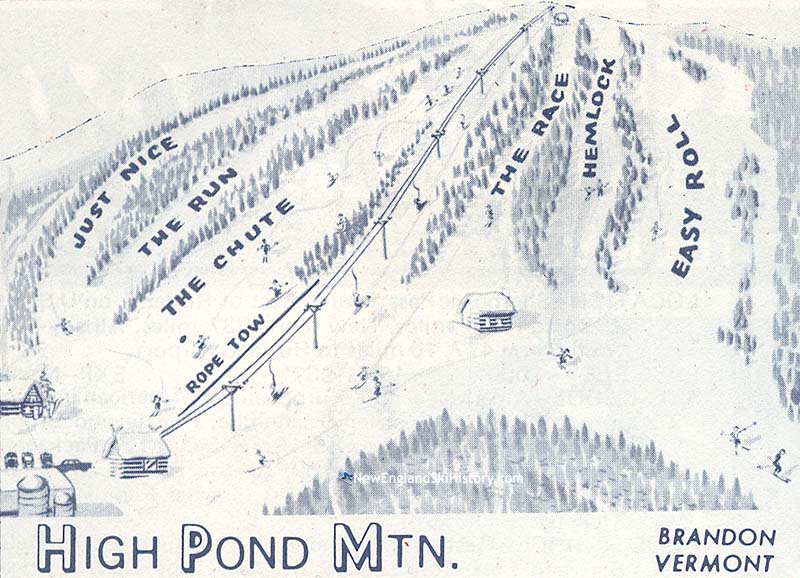 High Pond 1970 Trail Map
