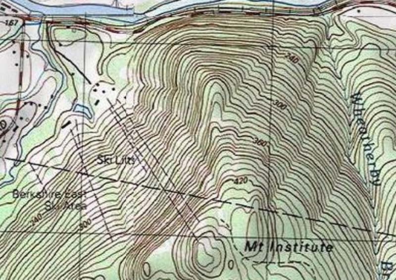 The USGS topographic map of Berkshire East