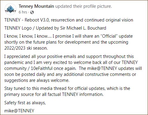 Tenney Mountain Facebook