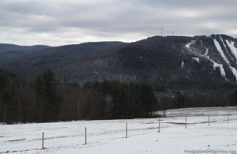 The North Face of Berkshire East as seen from the Warfield House in December 2014