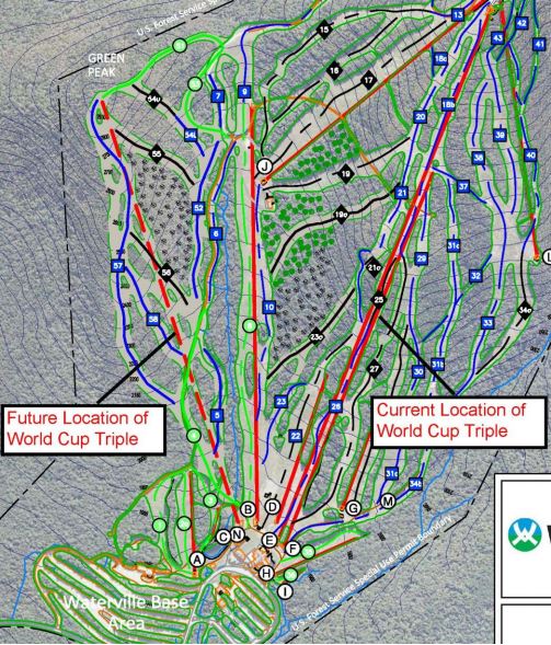 Waterville Valley Green Peak Expansion Map