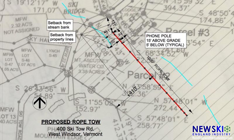 Proposed Mt. Ascutney rope tow map