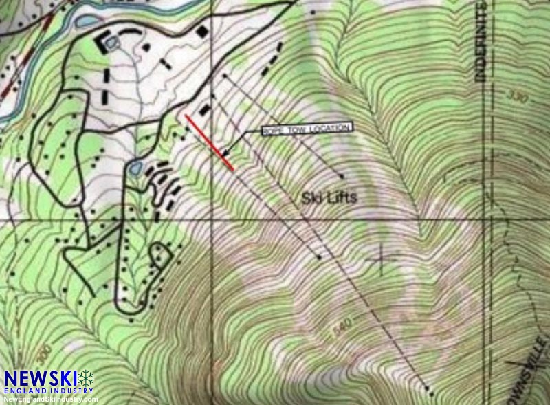 Proposed Mt. Ascutney rope tow USGS map