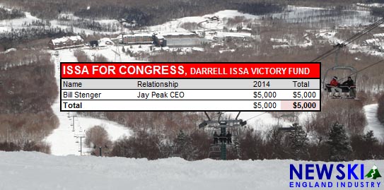 Darrell Issa Jay Peak Contributions