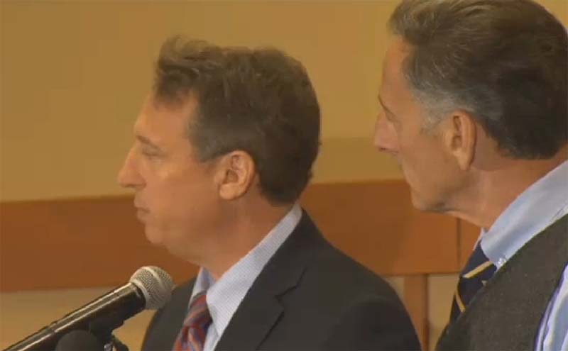 Michael Goldberg and Peter Shumlin, April 27, 2016