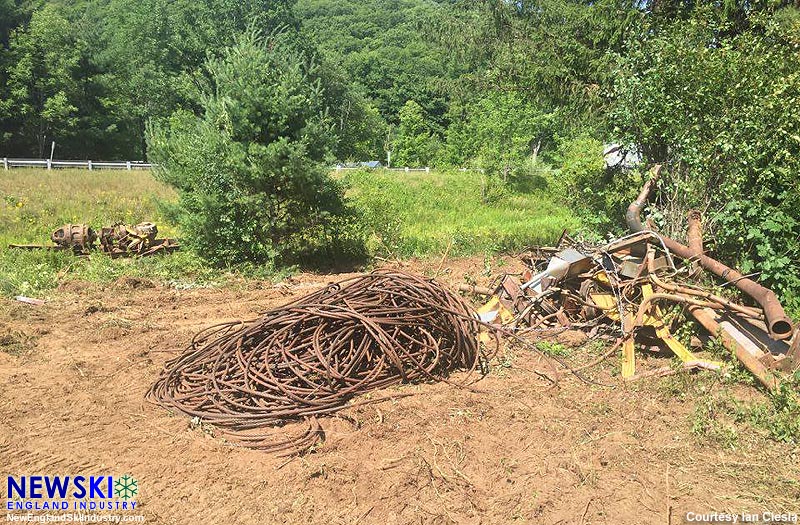 Remains of the Berkshire Snow Basin West T-Bar, July 2016