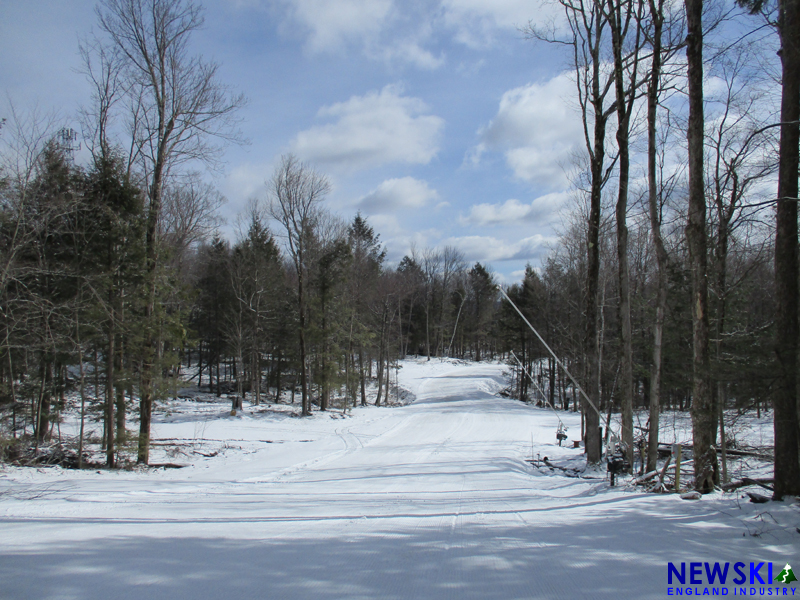 The top of Thunder at Berkshire East (April 2018)